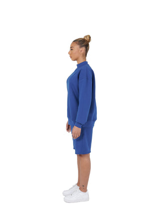 Blue oversized tracksuit shorts high quality 