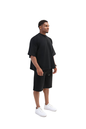 Boxy Fit Oversized T-Shirts- black 1