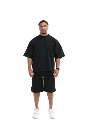 Boxy Fit Oversized T-Shirts- black 2