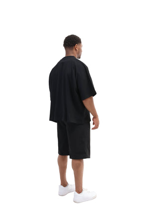 Boxy Fit Oversized T-Shirts- black 7