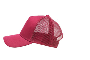 Wholesale Burgundy Netted Mesh Snap Back Cap