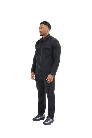 Cargo Utility Windbreaker Jacket black 3