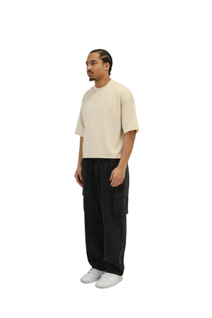 Cropped Oversized Boxy Fit T-Shirts 260GSM beige 3
