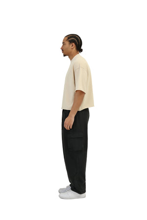 Cropped Oversized Boxy Fit T-Shirts 260GSM beige 4