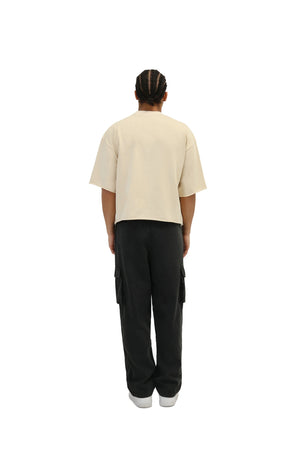 Cropped Oversized Boxy Fit T-Shirts 260GSM beige 6