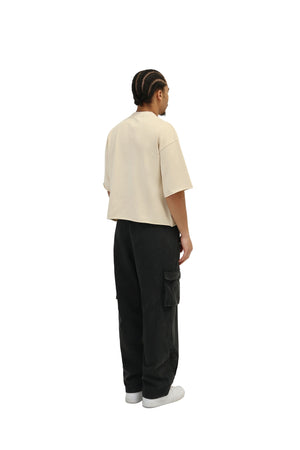 Cropped Oversized Boxy Fit T-Shirts 260GSM beige 7