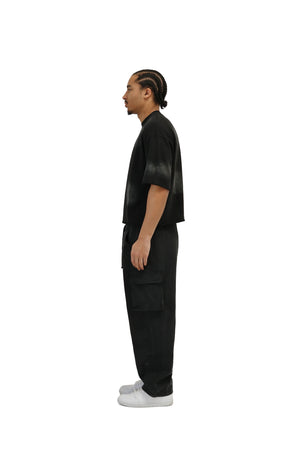 Cropped Oversized Boxy Fit T-Shirts 260GSM black 4