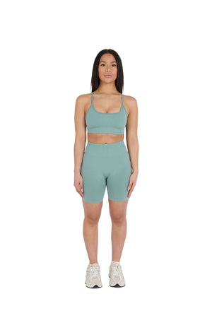 green Premium Yoga Thin Strap Bralet
