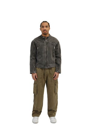 Denim Wash Bike Jean Jacket 02