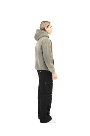 Distressed Oversized Sunfade Splash Hoodie grey 8