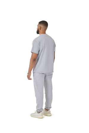 Wholesale Plain Grey Oversized T-shirt and Oversized Plain Grey Jogging Bottoms