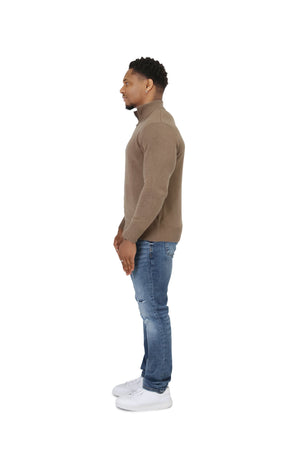 Luxury Silky Wool Knit Quarter Zip
