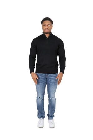 Luxury Silky Wool Knit Quarter Zip