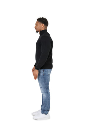 Luxury Silky Wool Knit Quarter Zip