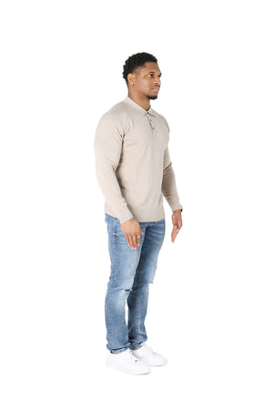 Luxury Silky Wool Knit Long Sleeve Poly Tops