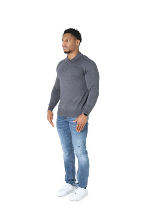 Luxury Silky Wool Knit Long Sleeve Poly Tops
