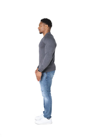 Luxury Silky Wool Knit Long Sleeve Poly Tops