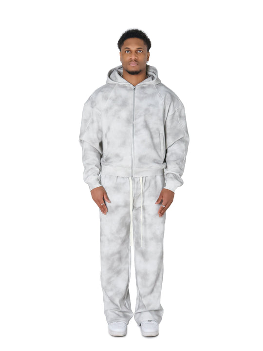 Grey Sunfade Cloud Hoodies
