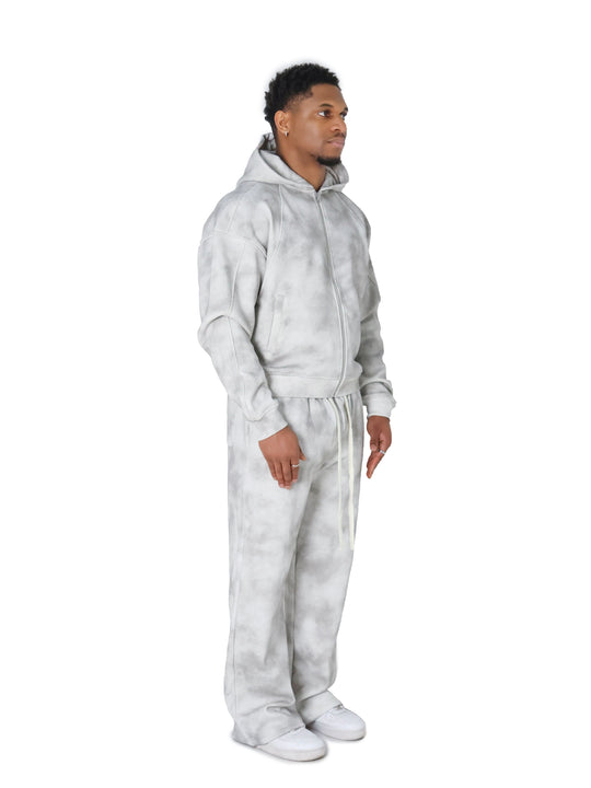Grey Sunfade Cloud Hoodies