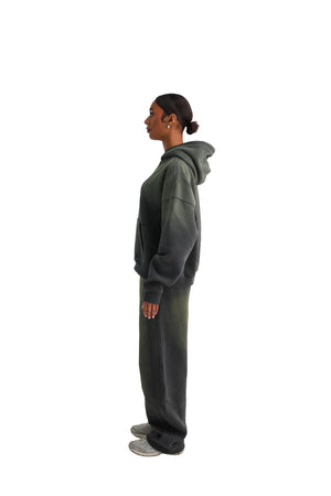 Vintage Sunfade Oversized Cropped Hoodies 400GSM grey