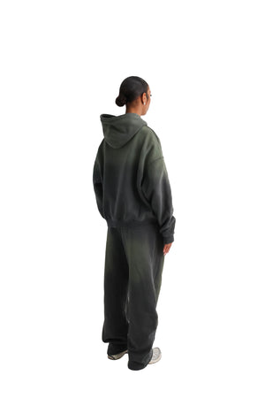 Vintage Sunfade Oversized Cropped Hoodies 400GSM grey