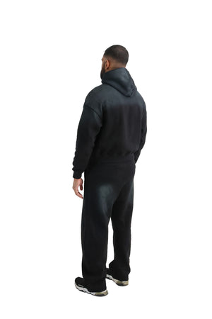 Vintage Sunfade Oversized Wide Leg Joggers black