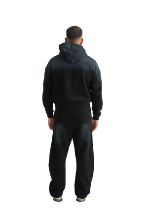 Vintage Sunfade Oversized Wide Leg Joggers black