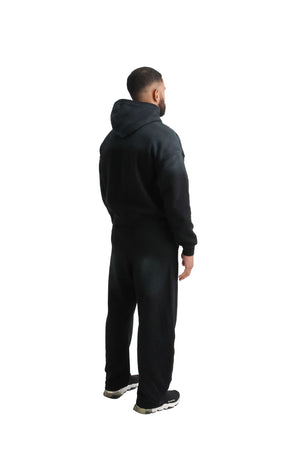 Vintage Sunfade Oversized Wide Leg Joggers black