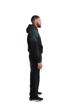Vintage Sunfade Oversized Wide Leg Joggers black