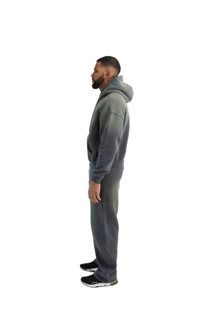 Vintage Sunfade Oversized Cropped Hoodies 400GSM grey