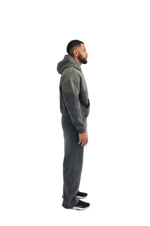 Vintage Sunfade Oversized Cropped Hoodies 400GSM grey