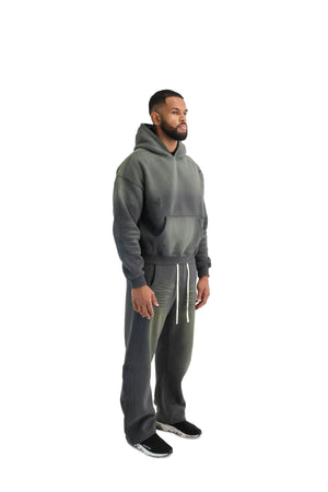 Vintage Sunfade Oversized Wide Leg Joggers grey