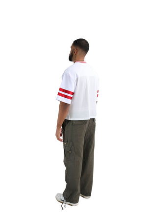 Wide Leg Cargo Trousers khaki
