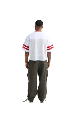 Wide Leg Cargo Trousers khaki