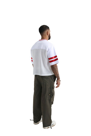 Wide Leg Cargo Trousers khaki