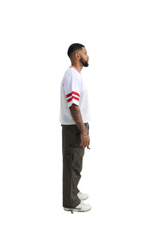 Wide Leg Cargo Trousers khaki