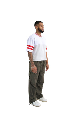 Wide Leg Cargo Trousers khaki