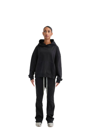 Oversized Flared Joggers 420GSM black