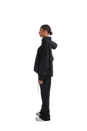 Oversized Flared Joggers 420GSM black