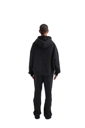 Oversized Flared Joggers 420GSM black