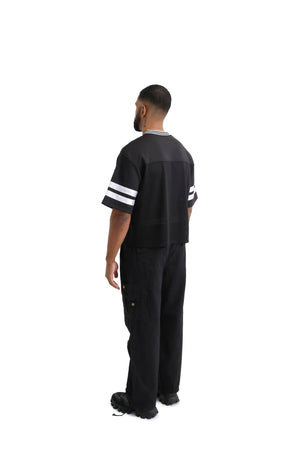 Wide Leg Cargo Trousers black