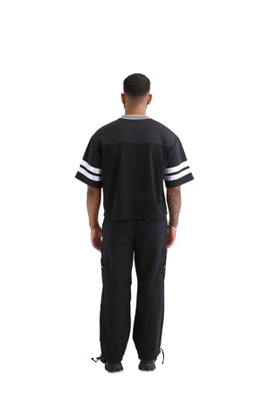 Wide Leg Cargo Trousers black