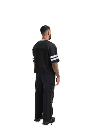 Wide Leg Cargo Trousers black