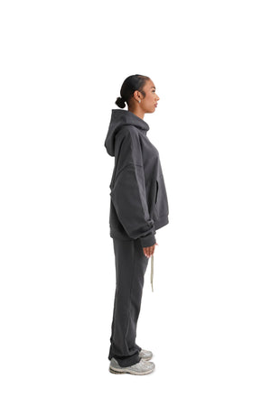 Oversized Slightly Cropped Hoodie 420GSM grey