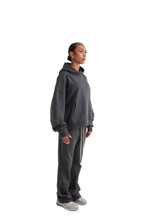 Oversized Slightly Cropped Hoodie 420GSM grey