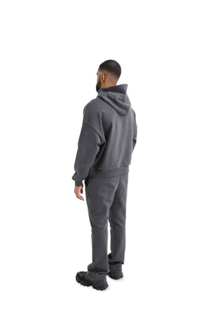 Oversized Slightly Cropped Hoodie 420GSM grey