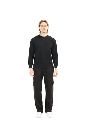 Wide Leg Cargo Joggers with Ankle Zip 330GSM