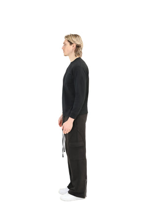 Wide Leg Cargo Joggers with Ankle Zip 330GSM