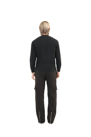 Wide Leg Cargo Joggers with Ankle Zip 330GSM