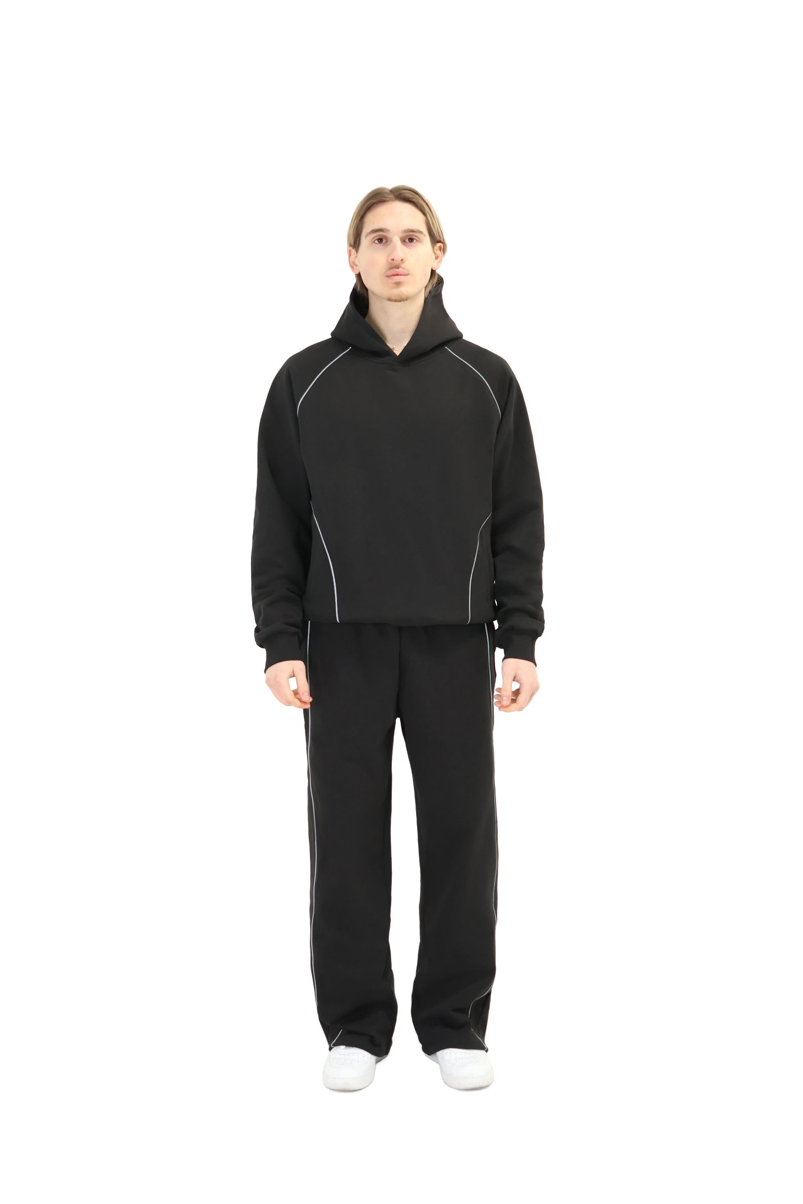 Oversized Reflective Piping Joggers 450GSM 1